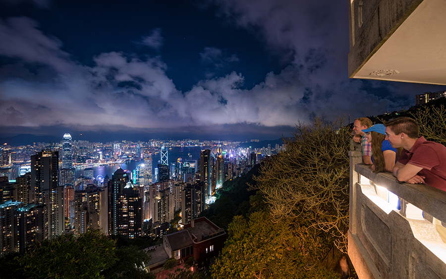 Hong kong skyline view from victoria peak 2