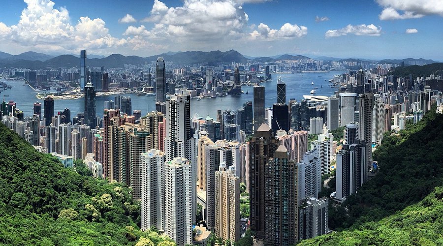 Hong kong skyline view from victoria peak 3
