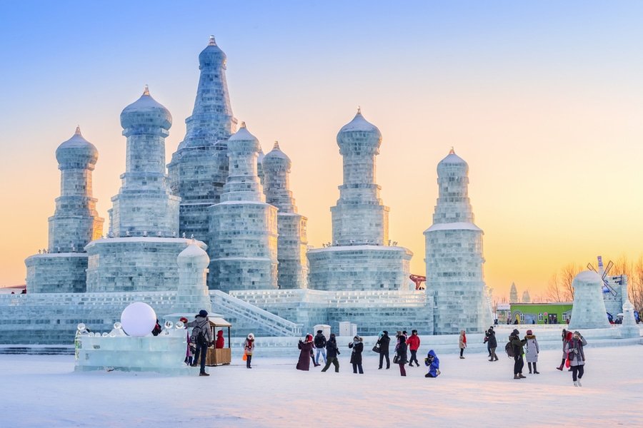 Snow sculptures at Harbin Ice and Snow Festival