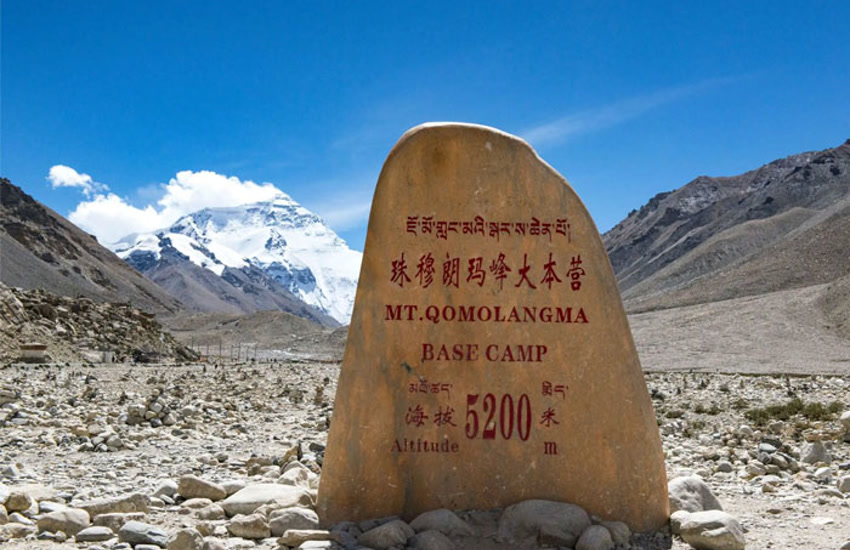 Base camp elevation mount everest map 7